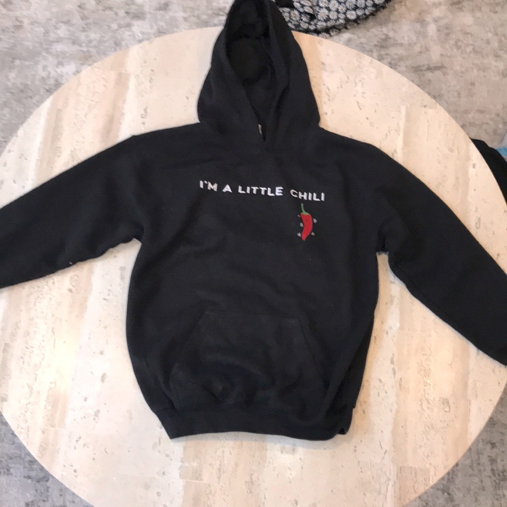 Tultex - M Unisex Black Jacket that says “I’m A Little Chili”